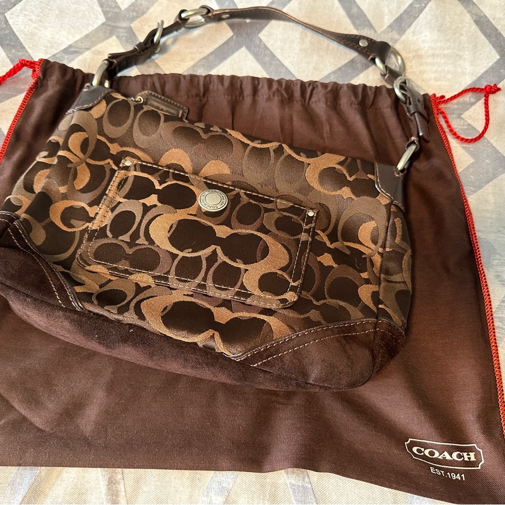 Coach Brown Monogram Purse